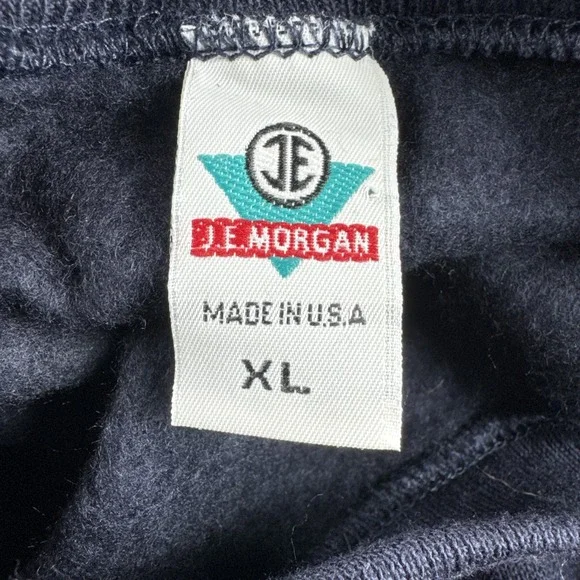 JE Morgan Fleecewear Sweater Mens XL Blank Made in USA Sweatshirt 90s Blue NEW - Picture 5 of 7